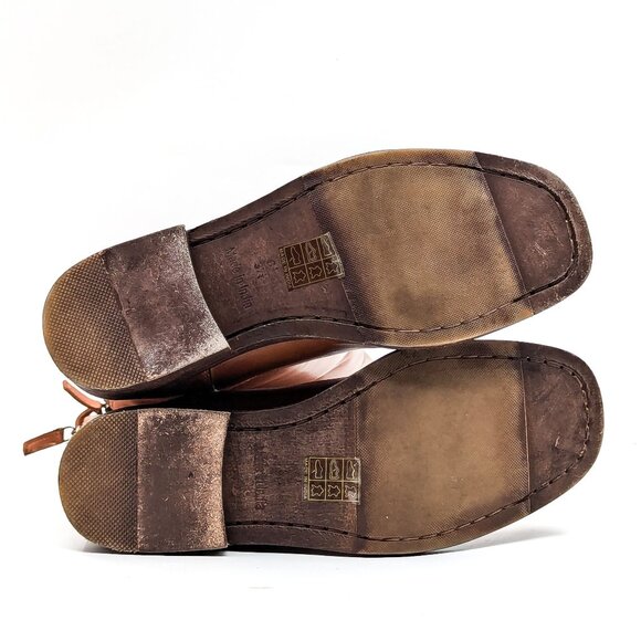 Free People Women  Cognac Leather Riding Equestrian Strap Boots 6.5US EUR 37.5 - Picture 9 of 10